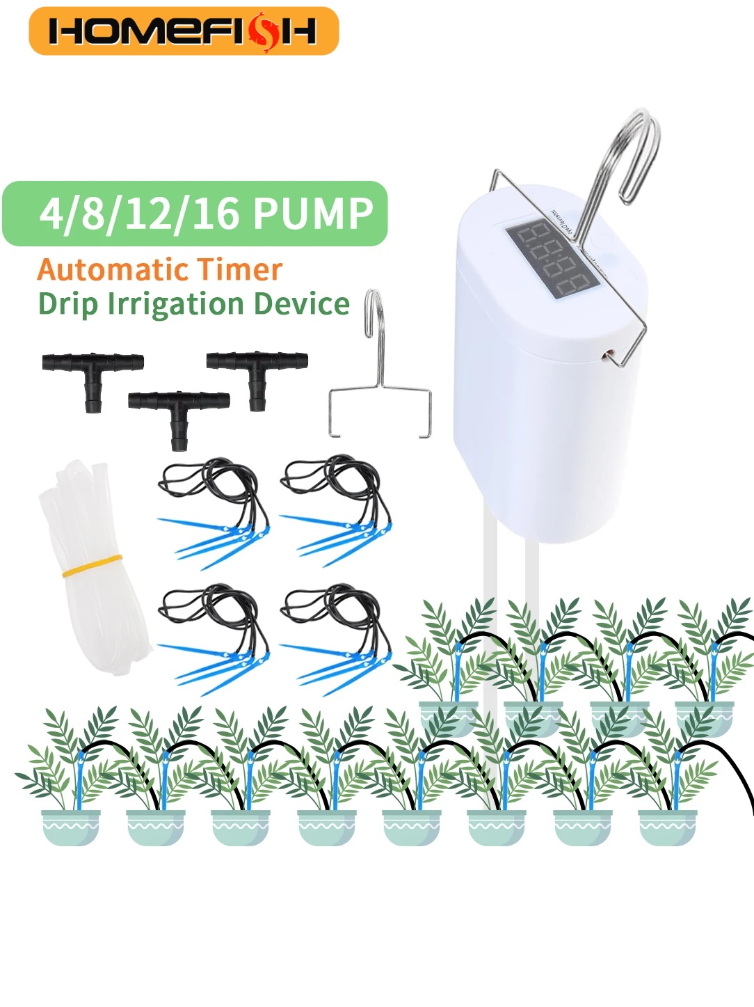 Home Improvement Tool Time - HOMEFISH Automatic Plant Flower Watering Pump