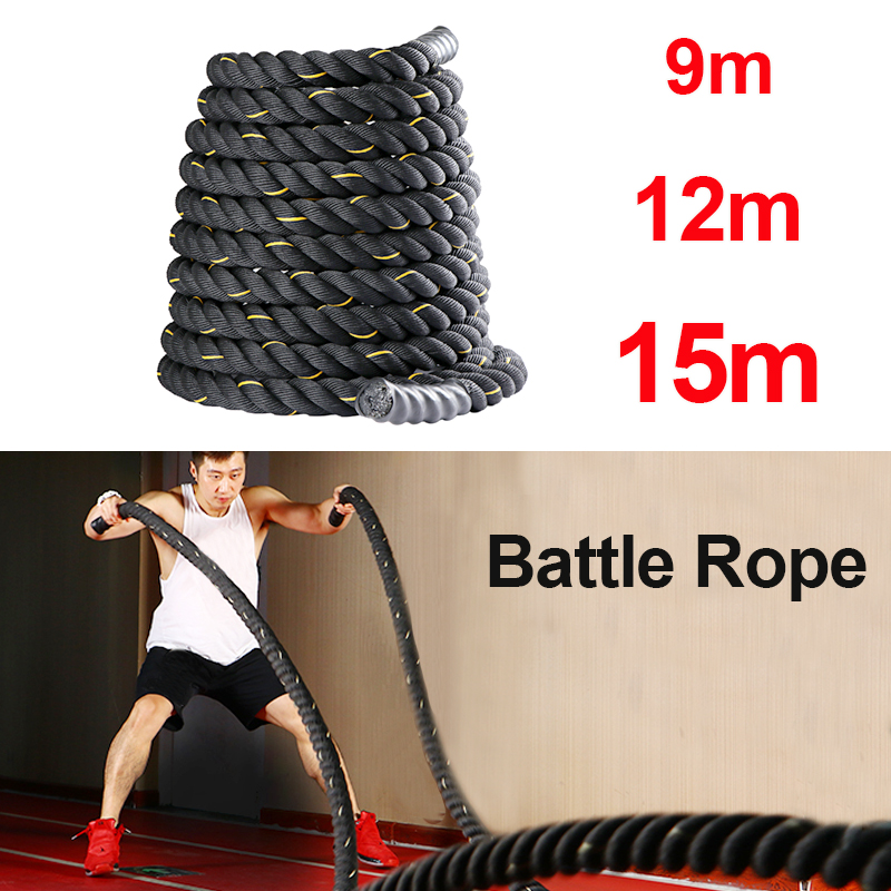 9M/12M/15M Fitness Battle Rope - Home Improvement Man ulasan dan harga